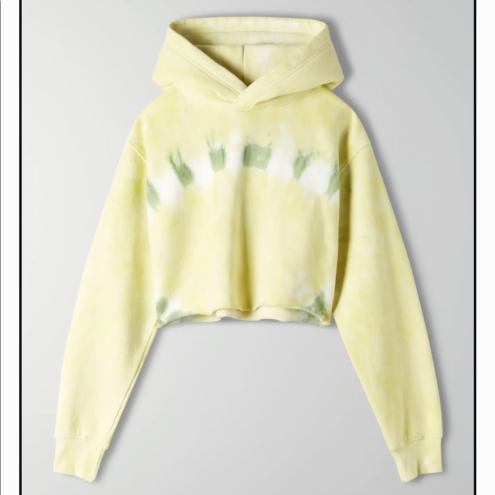 TNA / Aritzia Crop Tie-Dye Sweatshirt Small